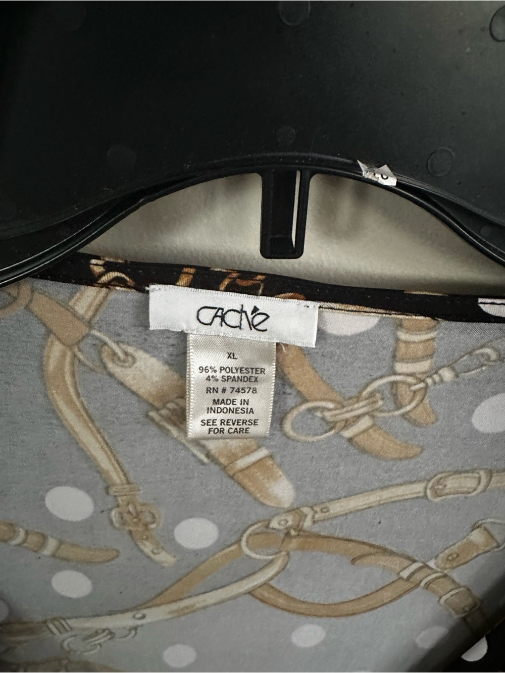 Cache Chain Print Crossbody Bag - Gray & Tan